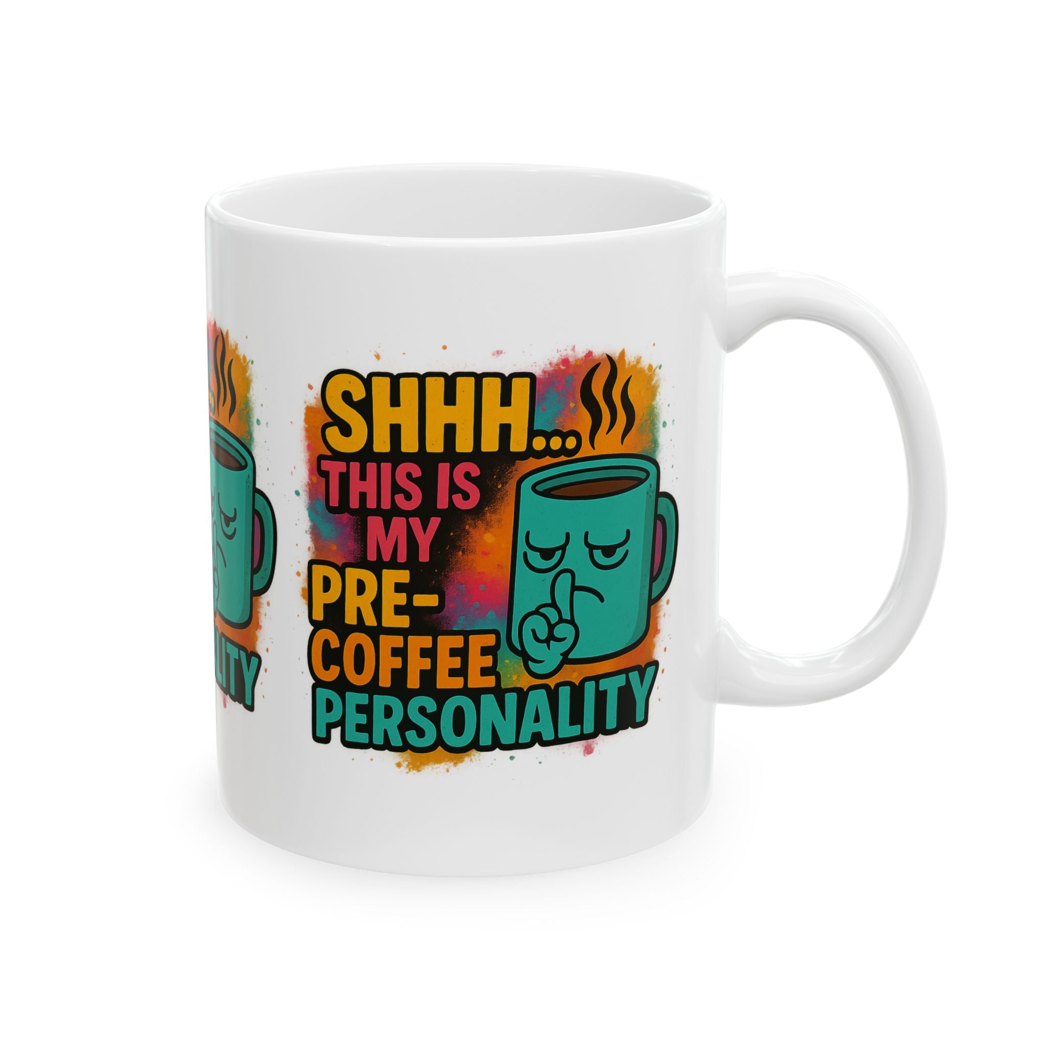 Pre-Coffee Personality Ceramic Mug - Perfect Gift for Coffee Lovers