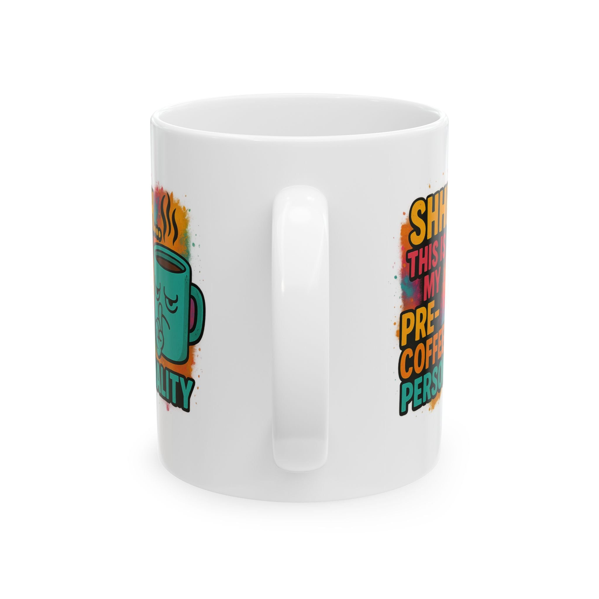 Pre-Coffee Personality Ceramic Mug - Perfect Gift for Coffee Lovers