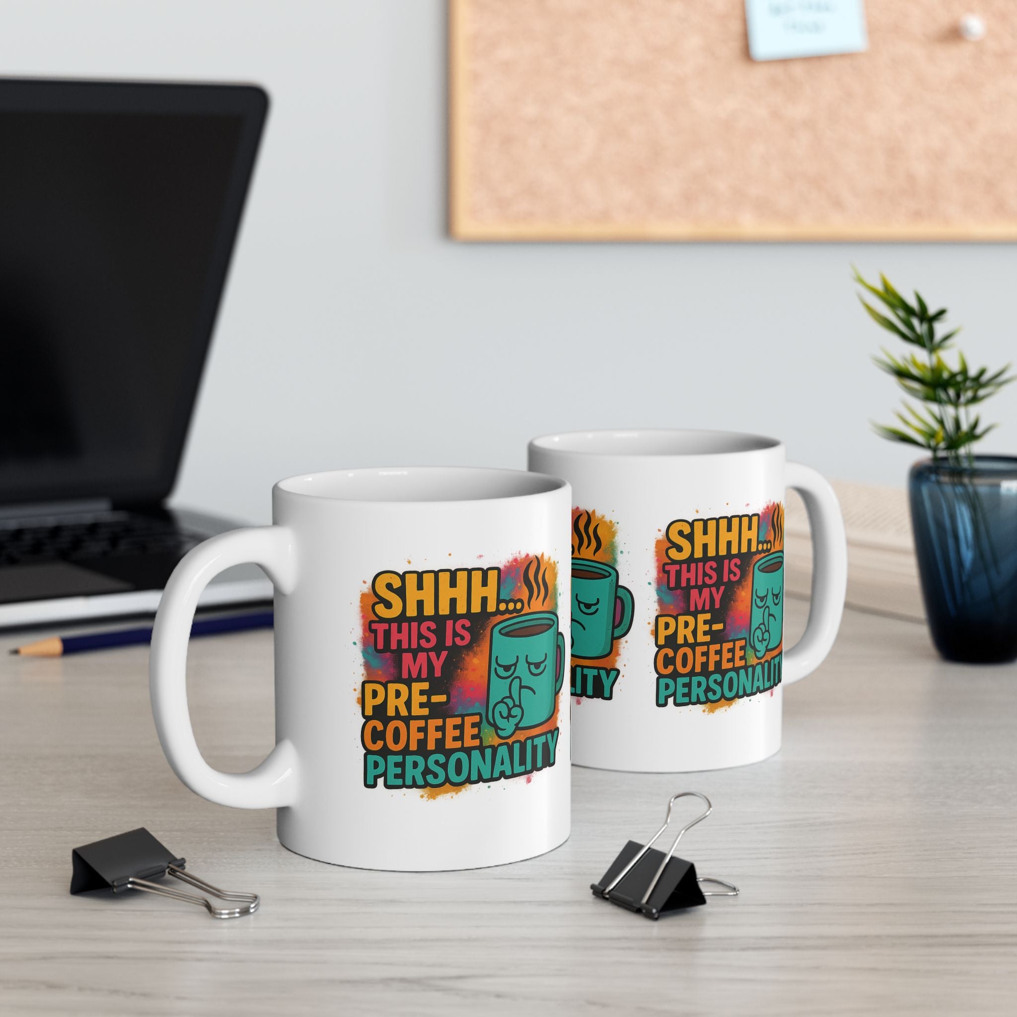 Pre-Coffee Personality Ceramic Mug - Perfect Gift for Coffee Lovers