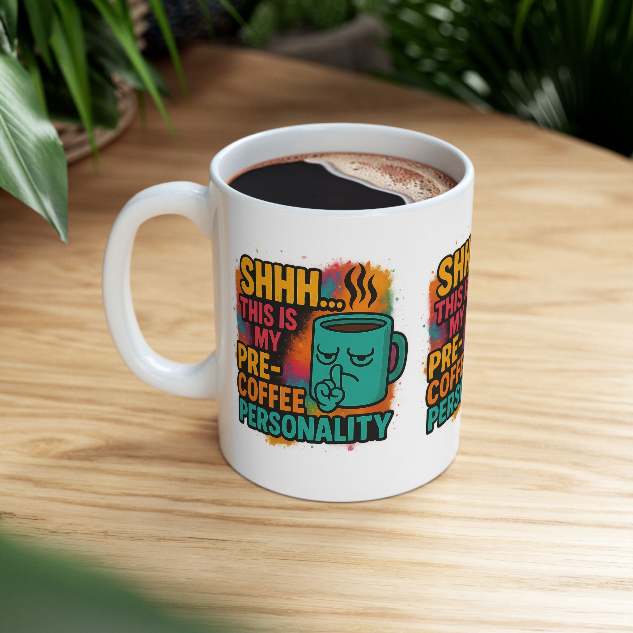 Pre-Coffee Personality Ceramic Mug - Perfect Gift for Coffee Lovers