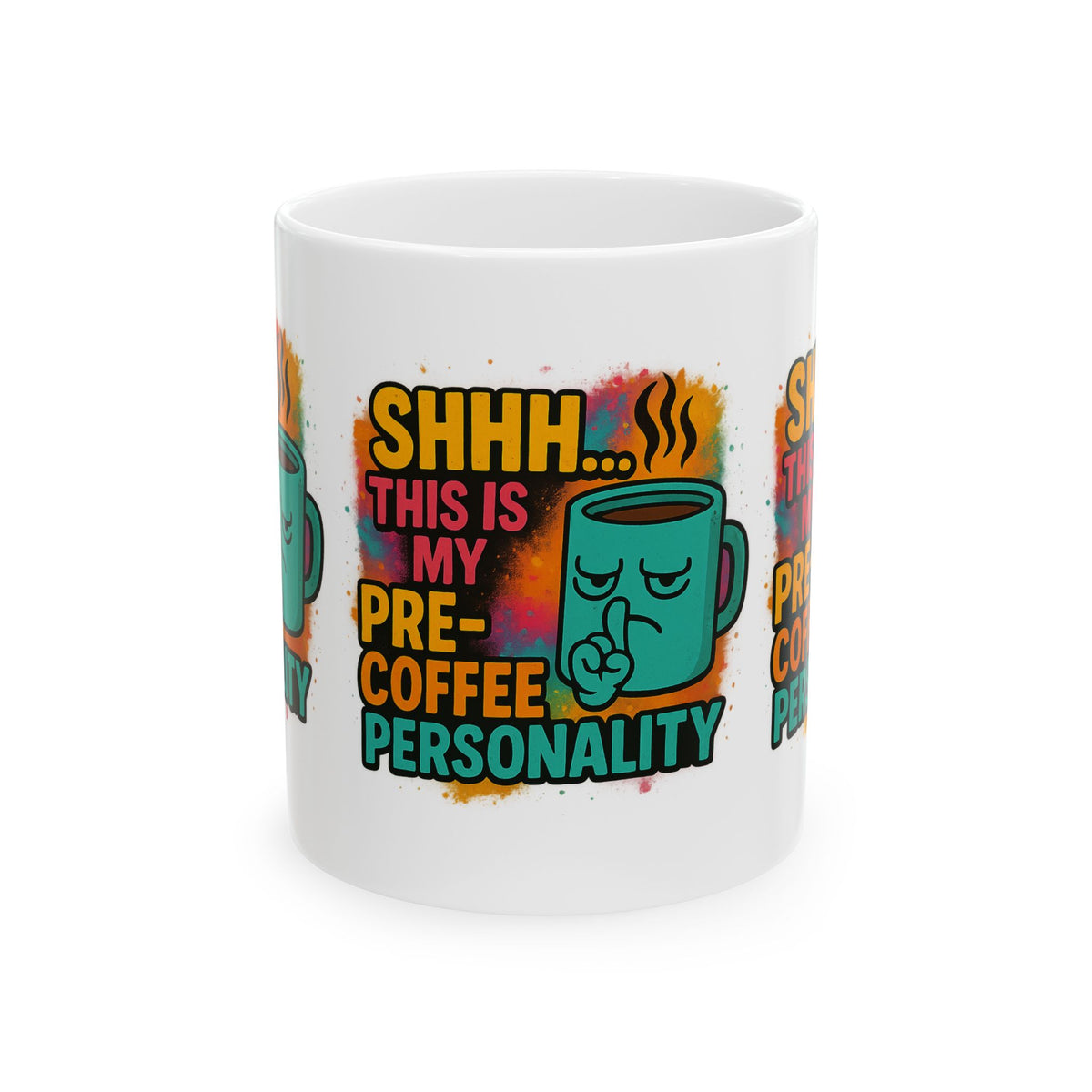 Pre-Coffee Personality Ceramic Mug - Perfect Gift for Coffee Lovers