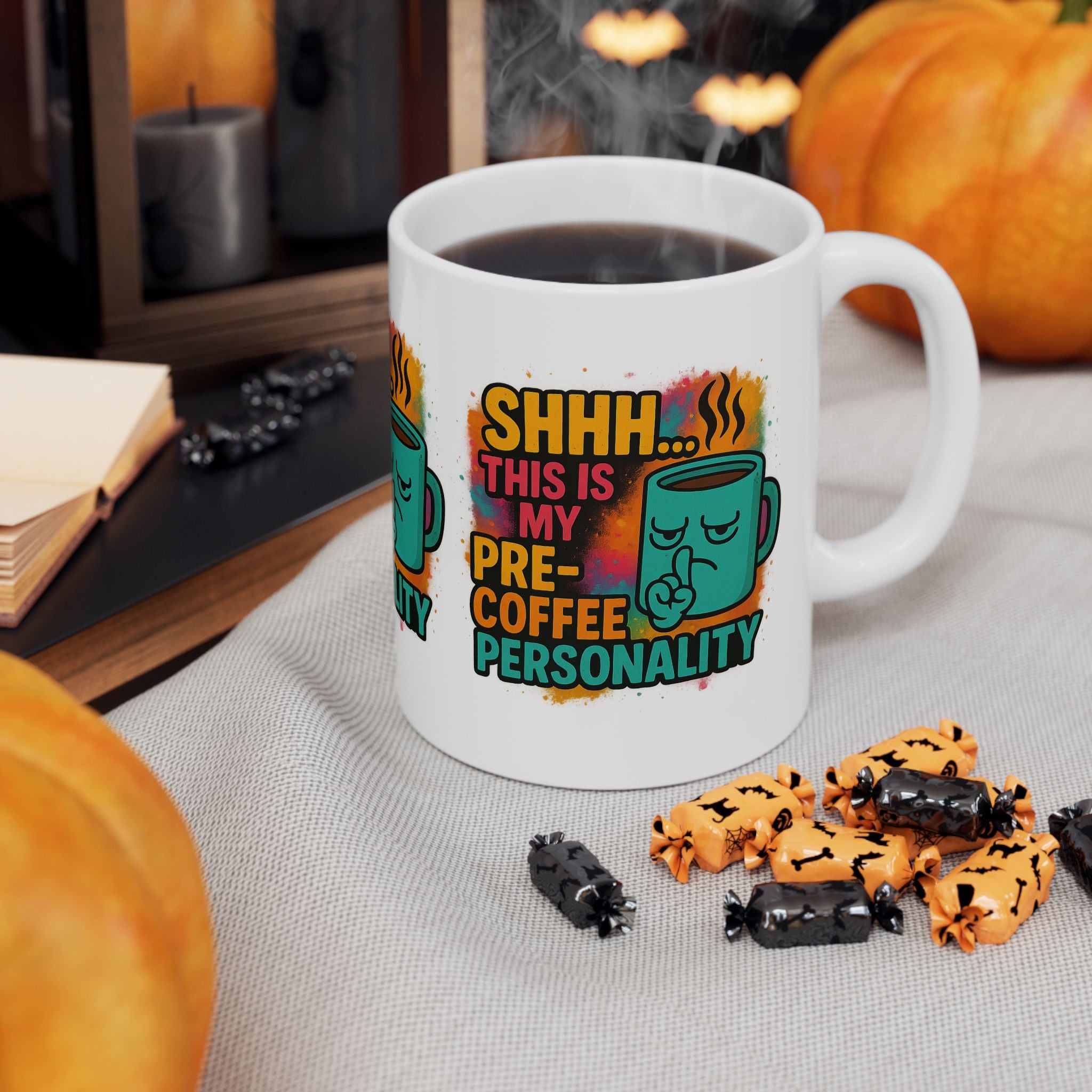 Pre-Coffee Personality Ceramic Mug - Perfect Gift for Coffee Lovers